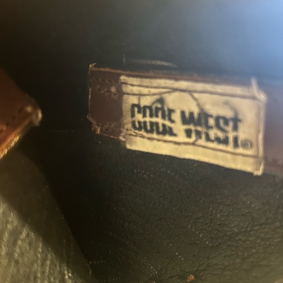 Code West l Brown Cowgirl Boots Genuine Leather Hand Painted Size 6 - Picture 6 of 8